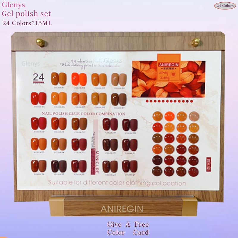 Nail Art Full Color - Vintage Brown 24 Color Nail Polish