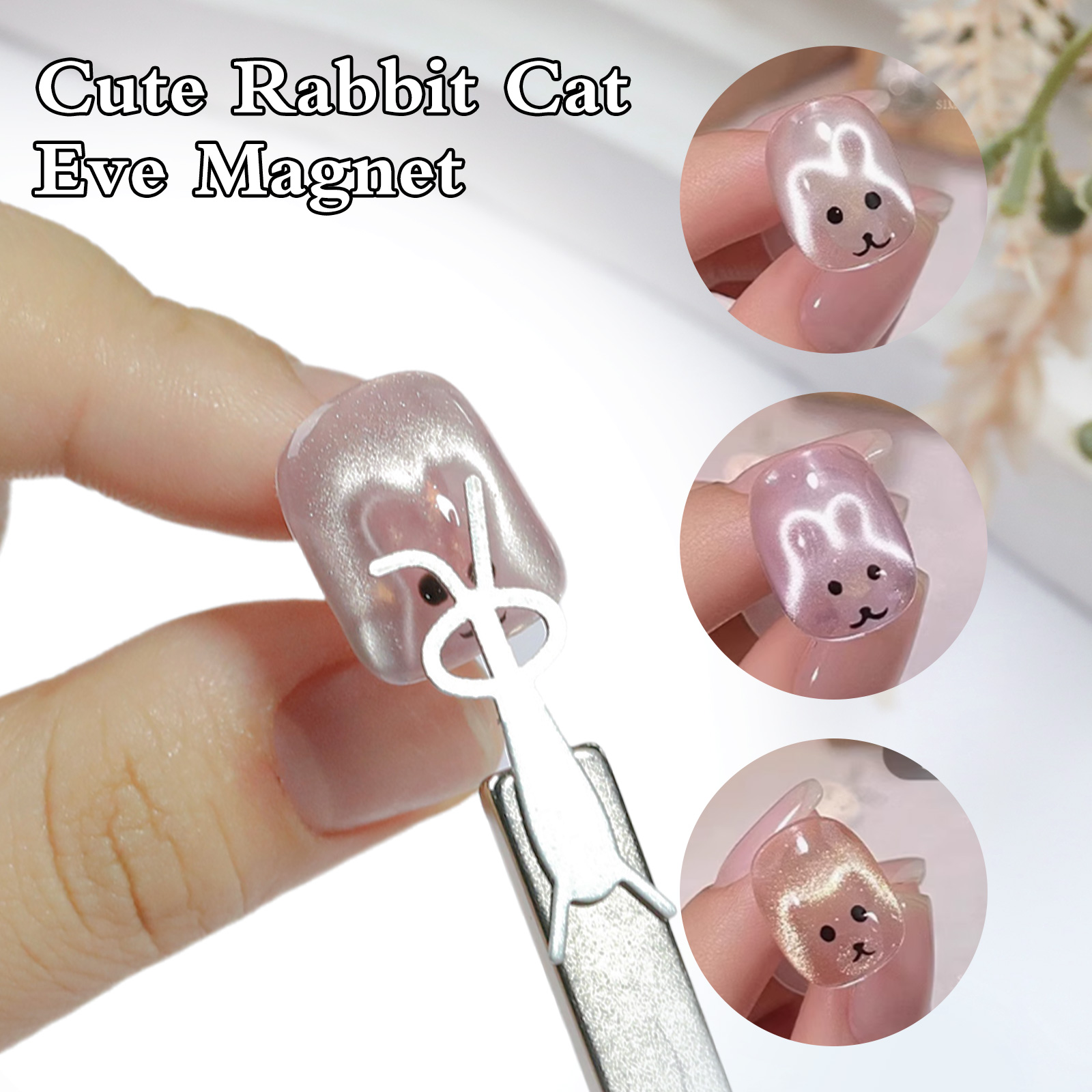 1/4Pcs Rabbit Bear Heart Shape - огляд і ціна Nail Art Full Color
