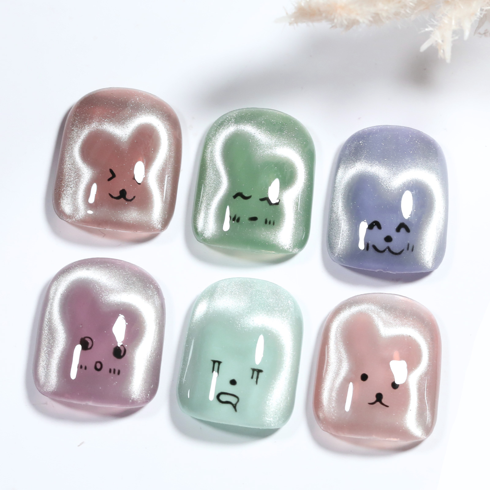 1/4Pcs Rabbit Bear Heart Shape - огляд і ціна Nail Art Full Color