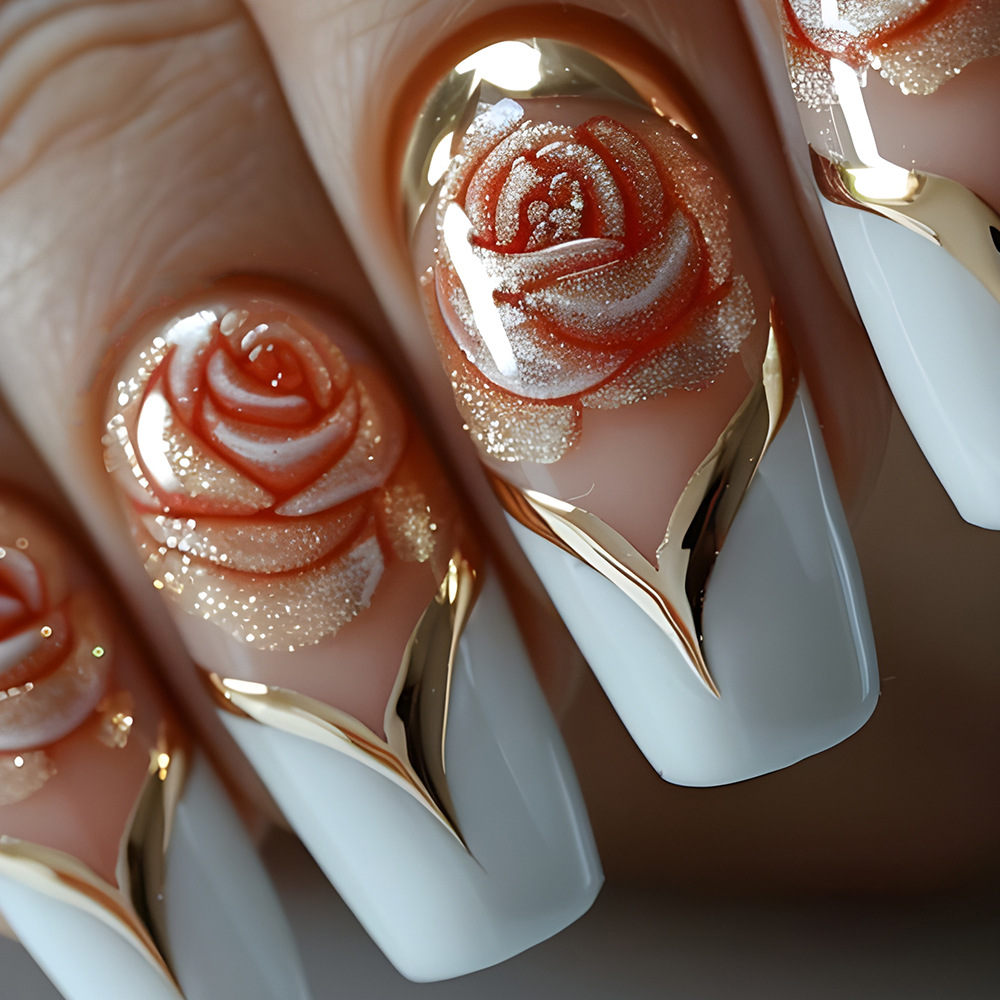 White French Tip Press on Nail - огляд і ціна Nail Art Full Color