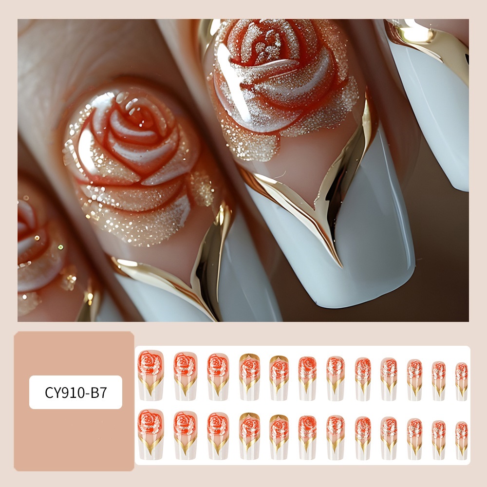 White French Tip Press on Nail - огляд і ціна Nail Art Full Color