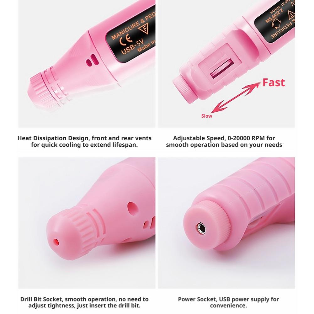 Portable Electric Nail Drill P - огляд і ціна Nail Art Full Color