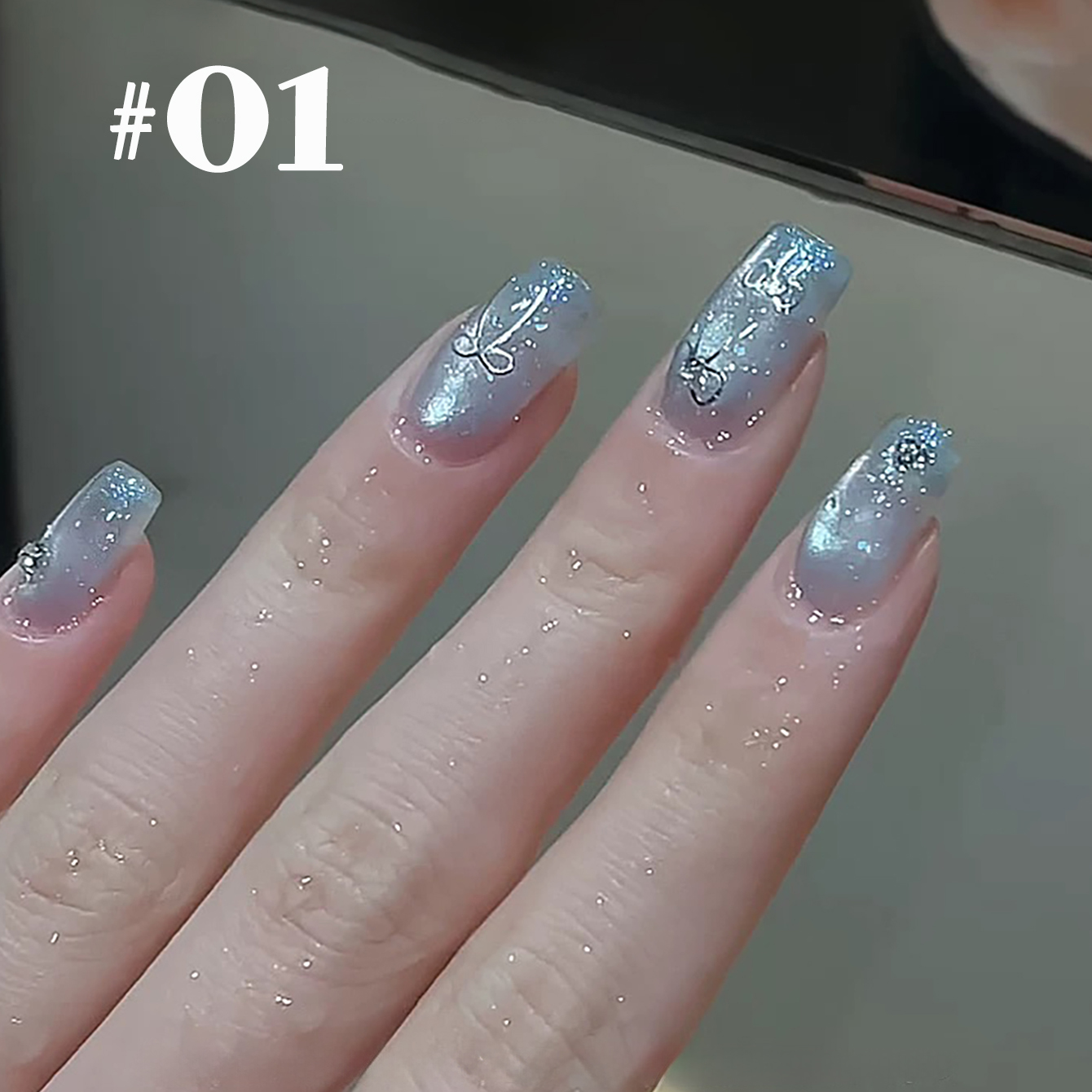 1pcs SHAKA Ice Penetrating Gla - огляд і ціна Nail Art Ice Blue