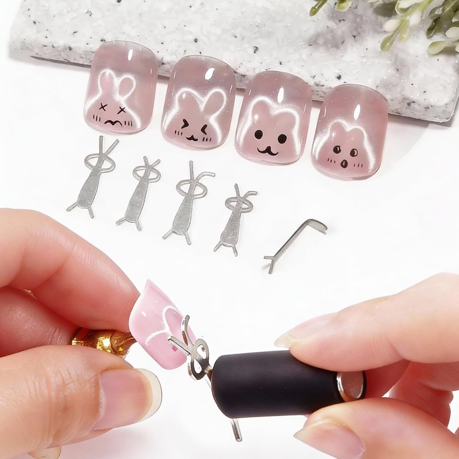 10Pcs Cat Eye Nail Magnet Set  - огляд і ціна Nail Art Full Color
