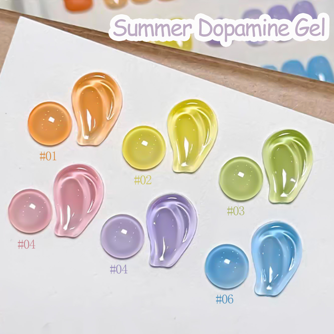 SHAKA 1-6pcs 2026 Summer Popul - огляд і ціна Nail Art Ice Blue