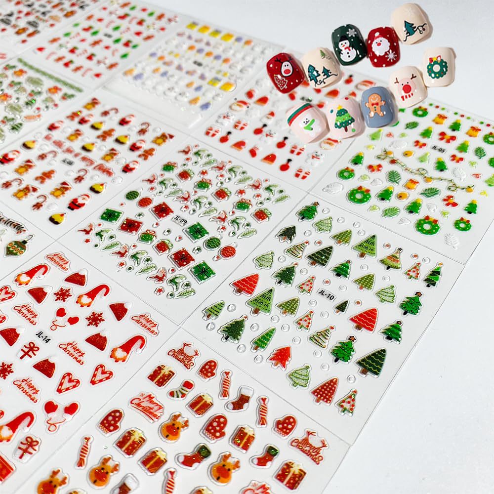 30 Sheets Christmas Nail Art S - огляд і ціна Nail Art Xmas Stickers
