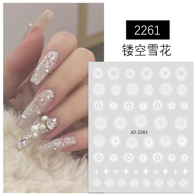 Nail Art 3d Decals White Hollo - огляд і ціна Nail Art Xmas Stickers