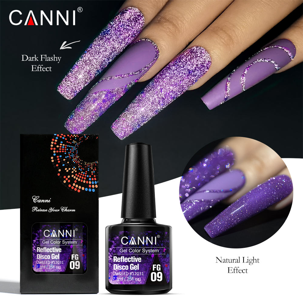 Canni Reflective Gel Bright Ef - огляд і ціна Nail Art Rainbow