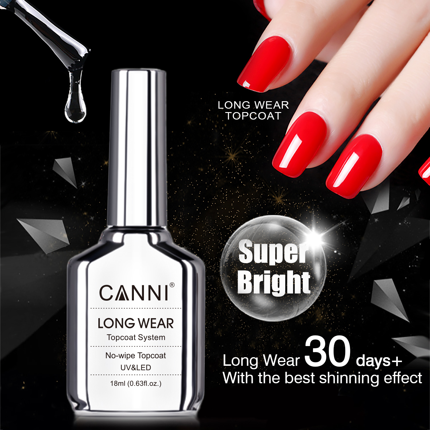 CANNI 18ml TPO HEMA Free Gel N - огляд і ціна Peel Off Base Coat