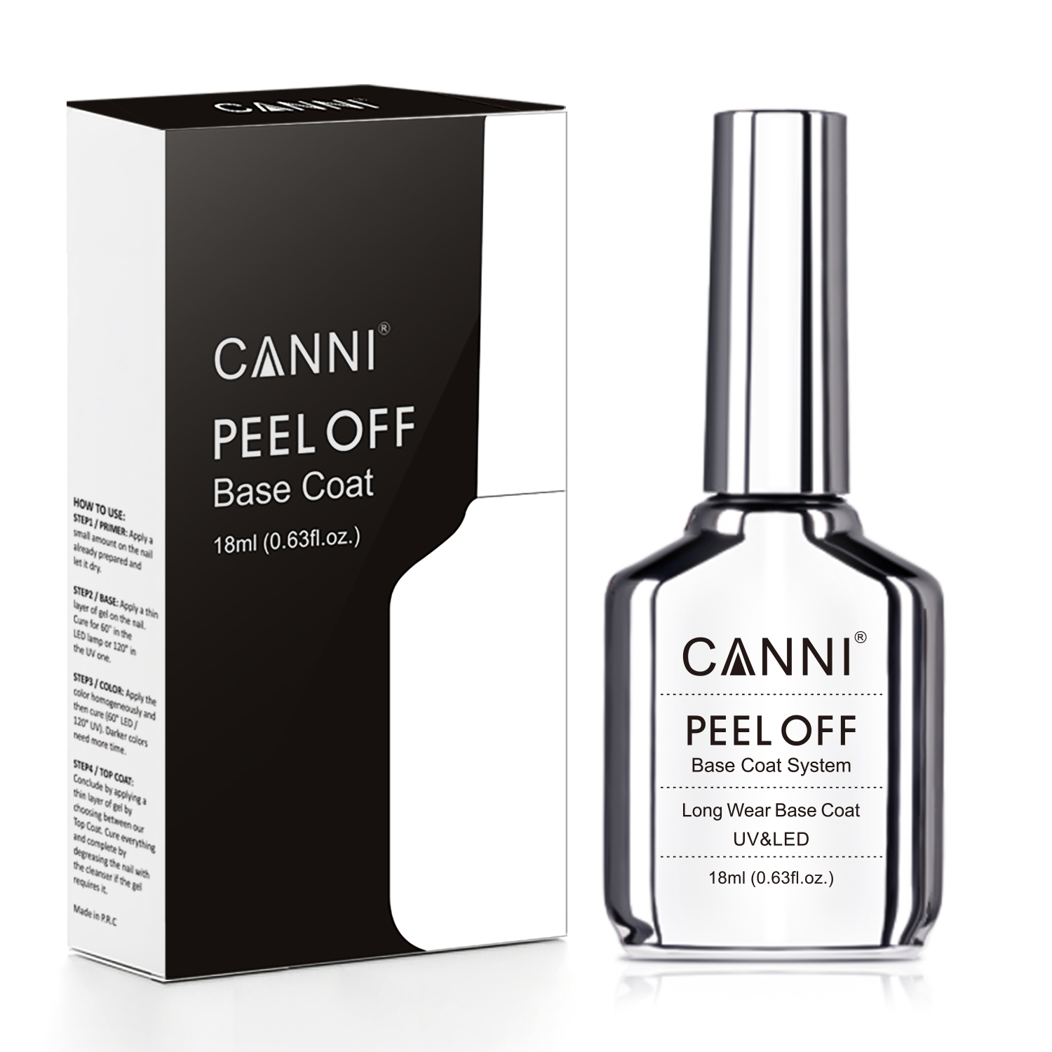 18ml Canni Diamond Long Wear N - огляд і ціна Peel Off Base Coat