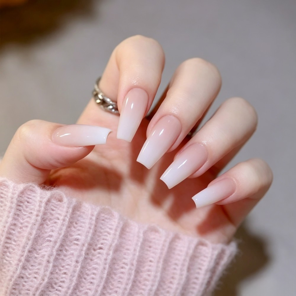 24pcs/Box Long Coffin False Na - огляд і ціна Nail Art Full Color