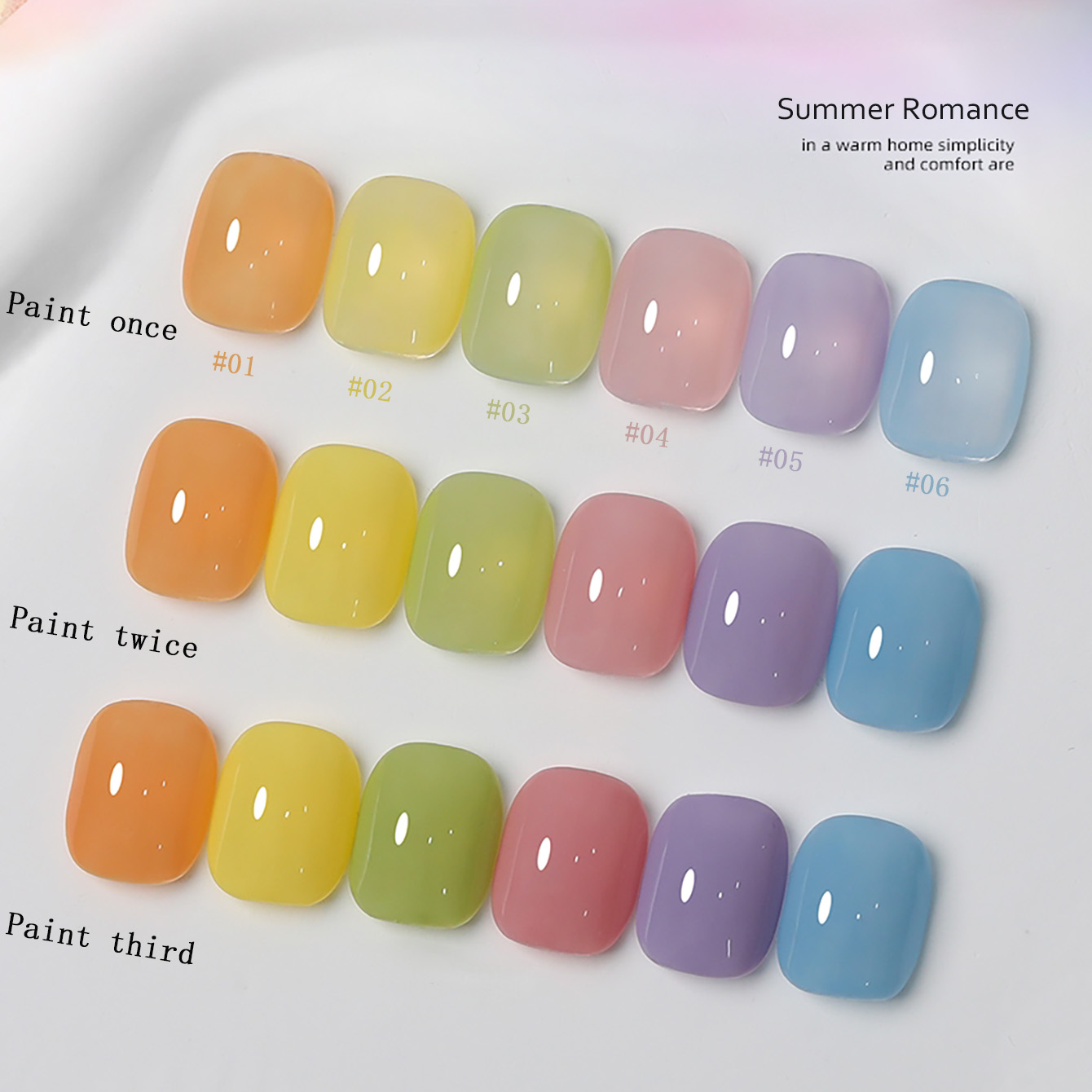 1-6pcs PSK New Macaron Candy O - огляд і ціна Nail Art Ice Blue
