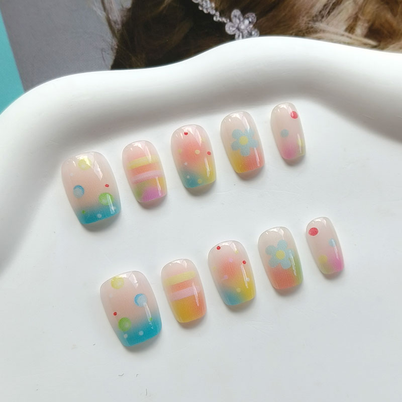 10Pcs Rainbow Bubble Gum Sweet - огляд і ціна Nail Art Rainbow