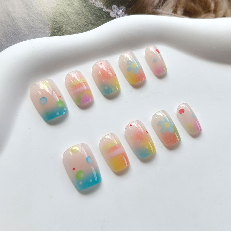 10Pcs Rainbow Bubble Gum Sweet - огляд і ціна Nail Art Rainbow