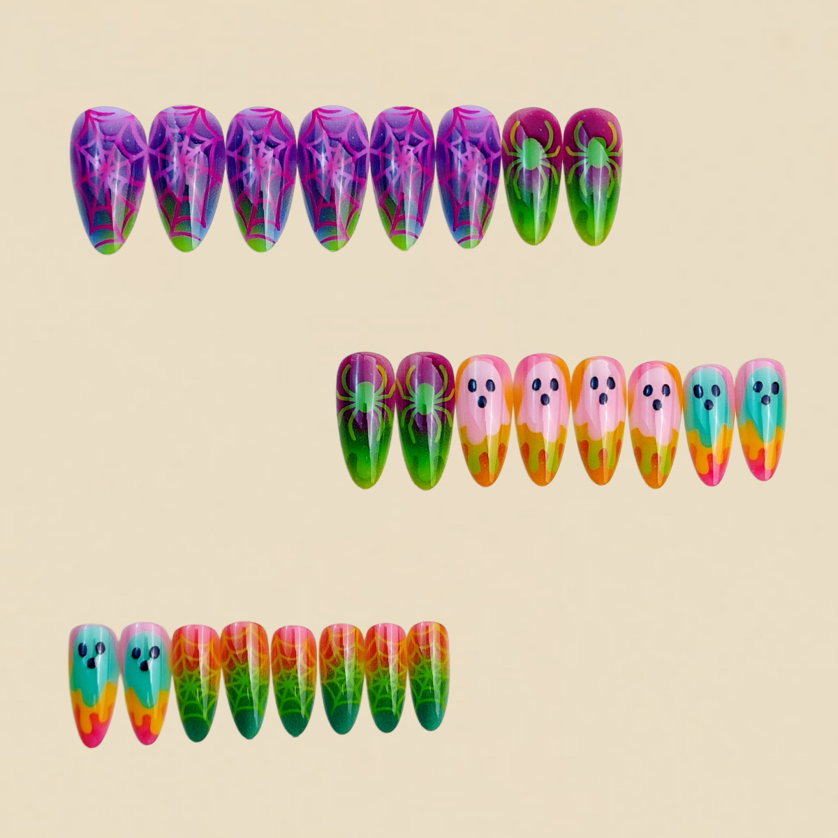 Neon Gradient Color Halloween  - огляд і ціна Nail Art Full Color